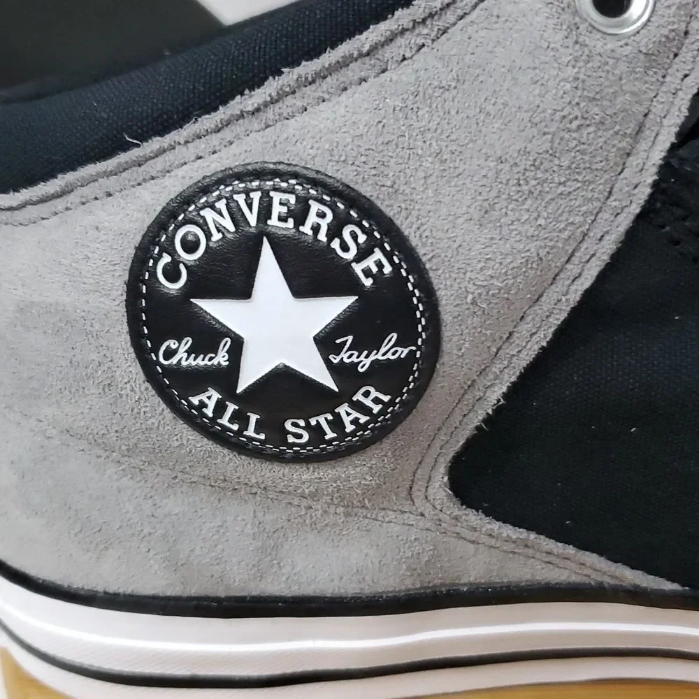 Converse All Star CTAS High Street Mid Unisex Sneakers Black Grey M12/ W14 - Picture 2 of 10